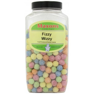 MAXONS Fizzy Wizzy FRUIT FLAVOURED HARD BOILED SWEETS WITH A FIZZY AND SOUR jar 2.95KG MAXONS Fizzy Wizzy FRUIT FLAVOURED HARD BOILED SWEETS WITH A FIZZY AND SOUR jar 2.95KG